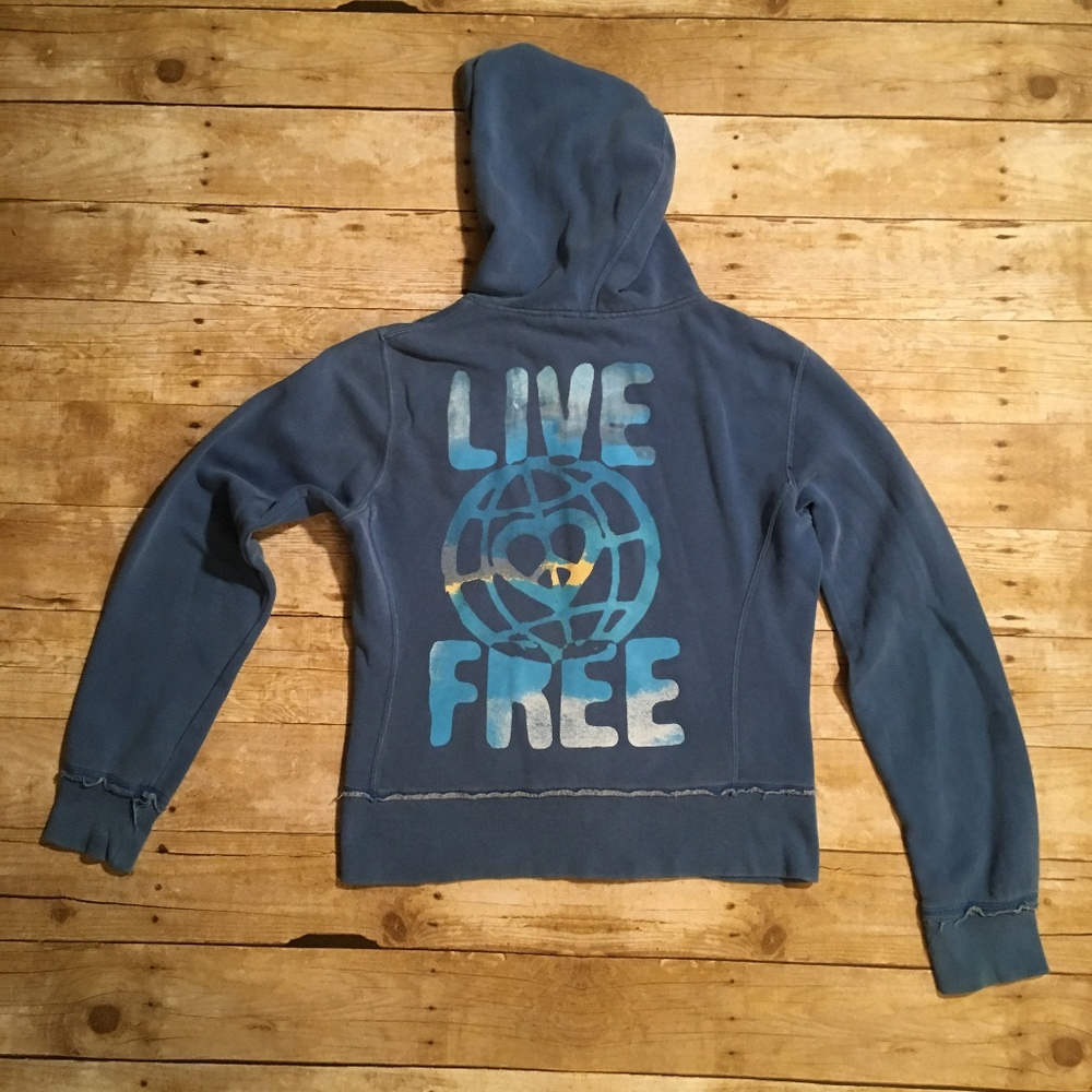 "Live Free" Junkfood zip up hoodie